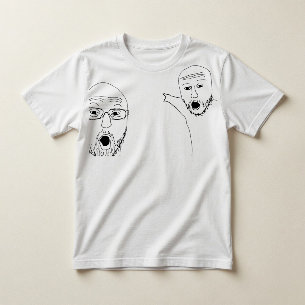 Pointing Soyjaks Tee in White